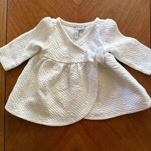 Janie & Jack 0-3 Months Quilted Wrap Dress and Tights